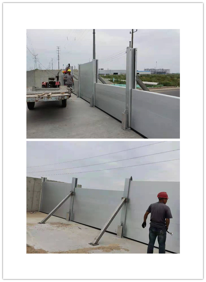 良成铝合金防洪墙亮相潍坊河道堤岸